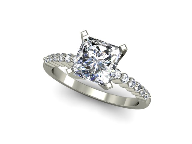 custom princess cut engagement ring in san diego