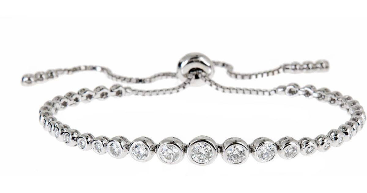 adjustable bezel set diamond bracelet